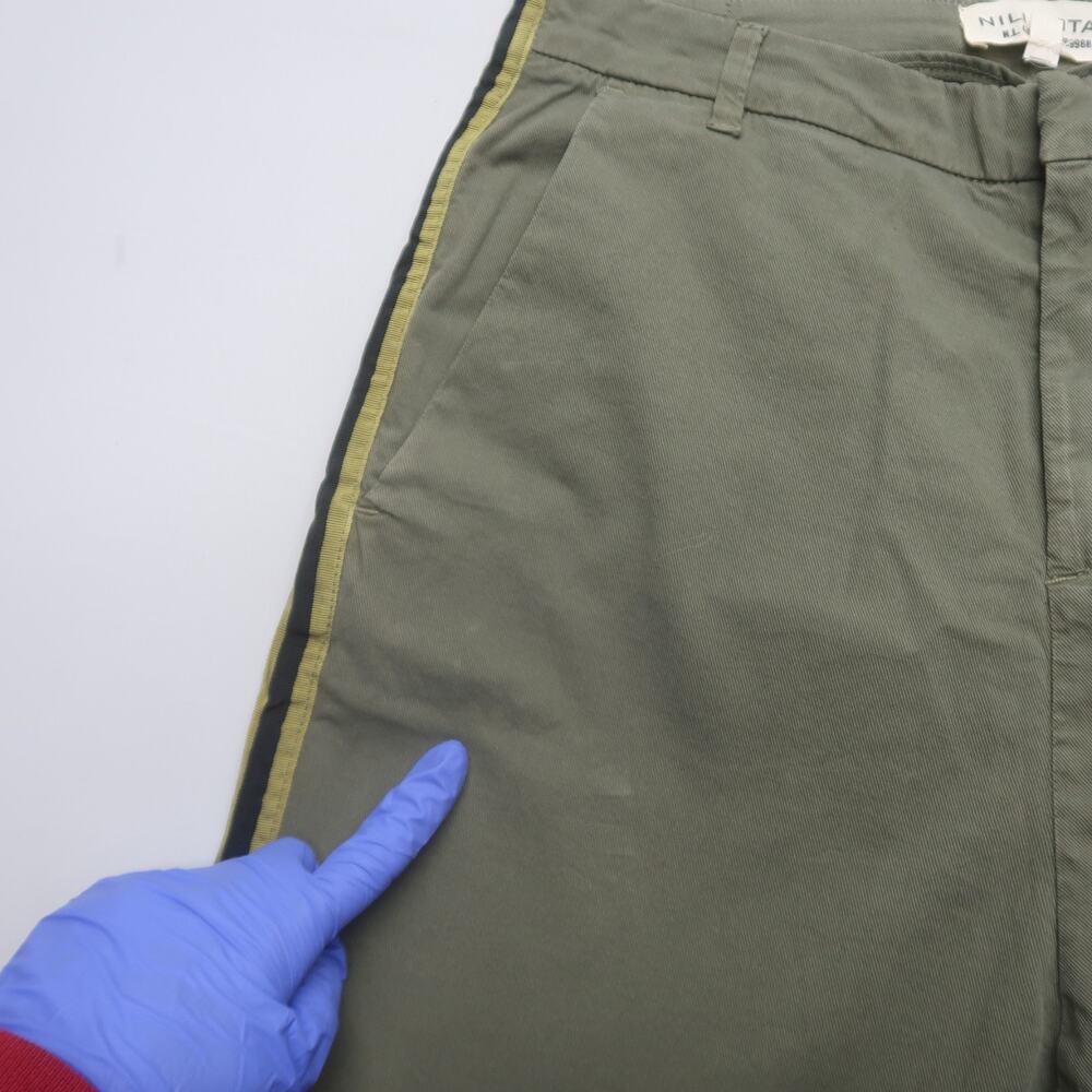 Nili Lotan Paris Pants with Tape Trim Green Size 2 - Picture 7 of 14
